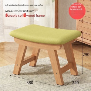 Modern <strong>Small</strong> Wooden Footstool Shoe <strong>Changing</strong> Stool Solid Wood Bedroom Living Room Apartment School Use - Product Image 4