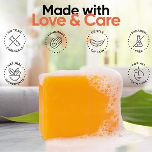 Jabón <span class=keywords><strong>de</strong></span> Papaya Natural Orgánico, Jabón Vegano Hecho a Mano en Barra <span class=keywords><strong>para</strong></span> Rostro y Cuerpo, Hidratante, Blanqueador e Iluminador <span class=keywords><strong>de</strong></span> <span class=keywords><strong>la</strong></span> Piel, en Forma Sólida - Product Image 2