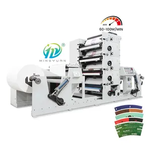Nuova macchina da stampa flessografica automatica a 4 colori 60-100 m/min prezzo della macchina da stampa flessografica per carta ad alta velocità