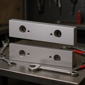 Mandril liso para tornillo de banco modular, 1 par de piezas de repuesto de acero mecanizado de precisión - Product Image 3