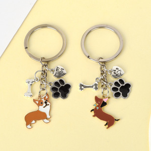 Bán Buôn Vui <span class=keywords><strong>Corgi</strong></span> Carabiner <span class=keywords><strong>Keychain</strong></span> Dễ Thương Con Chó Vòng Chìa Khóa Puller Cổ Điển Và Phim Hoạt Hình Hợp Kim Thời Trang Phong Cách Quà Tặng Số Lượng Lớn - Product Image 2