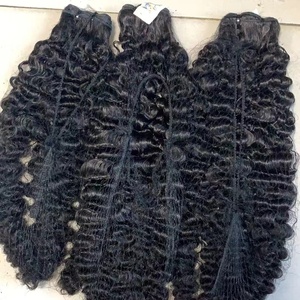 Commercio all'ingrosso di alta qualità onda cambogiana 100% riccia extension capelli crudi Burmese ricci fasci per tornare a scuola - Product Image 2