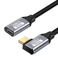 HD 4K USB C Verlängerung kabel 100W PD 5A rechtwinklige Biegung 90 Grad Gen2 USB 3.1 Typ C Verlängerung kabel für Macbook Samsung Laptop