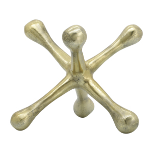 Scultura Decorativa Moderna con Finitura Dorata, Ornamento d'Arredo per Soggiorno o Bagno - Product Image 3