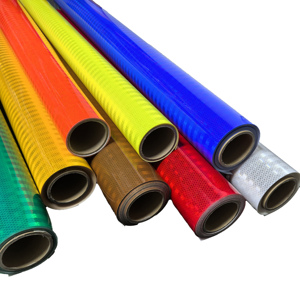 Màu vàng và đen đôi màu kỹ thuật lớp lăng trụ sọc Twill phản chiếu tấm cho an toàn cảnh báo giao thông - Product Image 6