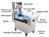 Machine à découper les légumes commerciale électrique pour navets, artichauts, pommes de terre, rhubarbes, asperges, gombo en tranches