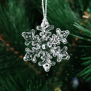 Hot bán giá rẻ Cây giáng sinh trong suốt Acrylic bông tuyết trang trí cho năm mới trang trí - Product Image 5