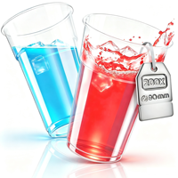 Vente en gros de gobelets jetables transparents en PP, gobelets à boisson transparents pour boissons froides, jus, café, soda, utilisation pour les fêtes et la restauration
