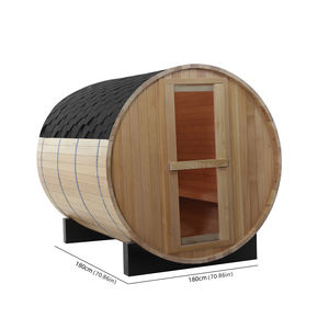 Sauna en bois moderne et traditionnel à chauffage électrique personnalisé pour usage familial - Product Image 3