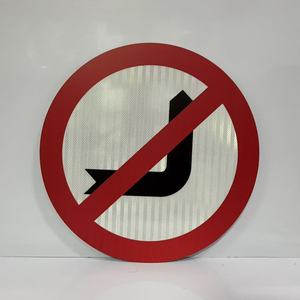 Panneau de signalisation routière réfléchissant en aluminium, interdiction d'entrée, virage à droite, panneau <span class=keywords><strong>STOP</strong></span>, panneau de sécurité routière personnalisé pour projet routier - Product Image 3