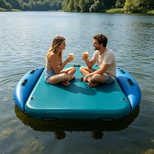 Hailebao Plateforme Flottante Gonflable en PVC Drop-stitch pour Yoga et Lutte, Épaisseur 0,7 mm, Écologique, Durable, Portable, pour Piscine et Eau - Product Image 1