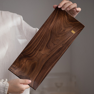 Plateau à thé en bois de noyer noir, style japonais, pour service de thé Kung Fu, table de préparation à sec, origine Dehua - Product Image 1