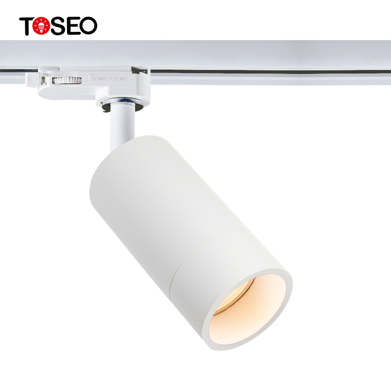 Pure Aluminium Adjustable Magnetic track Lights Gu10 Front Replace Bulb Track Light Fixture