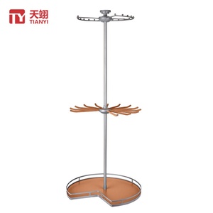 Modern Minimalist Aluminum Alloy <b>Ceiling</b> <b>Mount</b> 360 Rotating 3-Layer <b>Clothes</b> Organizer Hanging Stand Multi-Functional <b>Drying</b> - Product Image 1