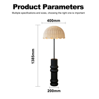 Lampes sur pied de style nordique de luxe pour chambre à coucher et salon, avec base en ciment moderne et éclairage LED pour la décoration du salon
