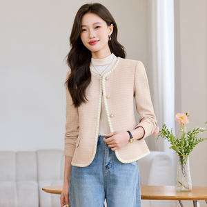 Trajes de negocios formales de limpieza en seco para <span class=keywords><strong>mujer</strong></span> con decoración de botones Entrevistas de oficina Chaquetas de viaje - Product Image 3