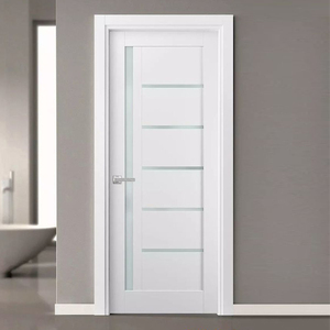 Panel de <span class=keywords><strong>Puerta</strong></span> de PVC con Diseño Moderno, Precolado, para Interiores de Casas, Oficinas, Baños, con Manija, Precio - Product Image 1