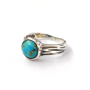 Anillo de Cobre Azul TQ, Anillo de Plata de Ley 925 con Piedras Preciosas, Colección Hecha a Mano de Cobre Azul TQ, Anillos Finos, Joyería de Plata, Precio al por Mayor - Product Image 4