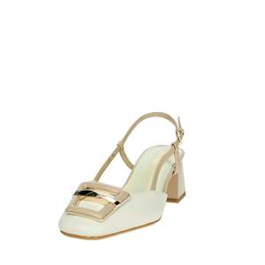 Laura Biagiotti Women's Slingback <b>Pumps</b> Beige 8991 Square Toe Heel - Product Image 6