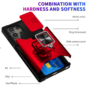 Fundas de teléfono con soporte de anillo de lujo <span class=keywords><strong>para</strong></span> Samsung <span class=keywords><strong>Galaxy</strong></span> S25 S24 S23 S22 <span class=keywords><strong>S21</strong></span> <span class=keywords><strong>Ultra</strong></span> Shock Metal Camera Protection Back <span class=keywords><strong>Cover</strong></span> - Product Image 3