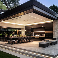 Îlot de barbecue haute performance en acier inoxydable SUS304 résistant aux intempéries avec cuisine extérieure modulaire professionnelle en CAD