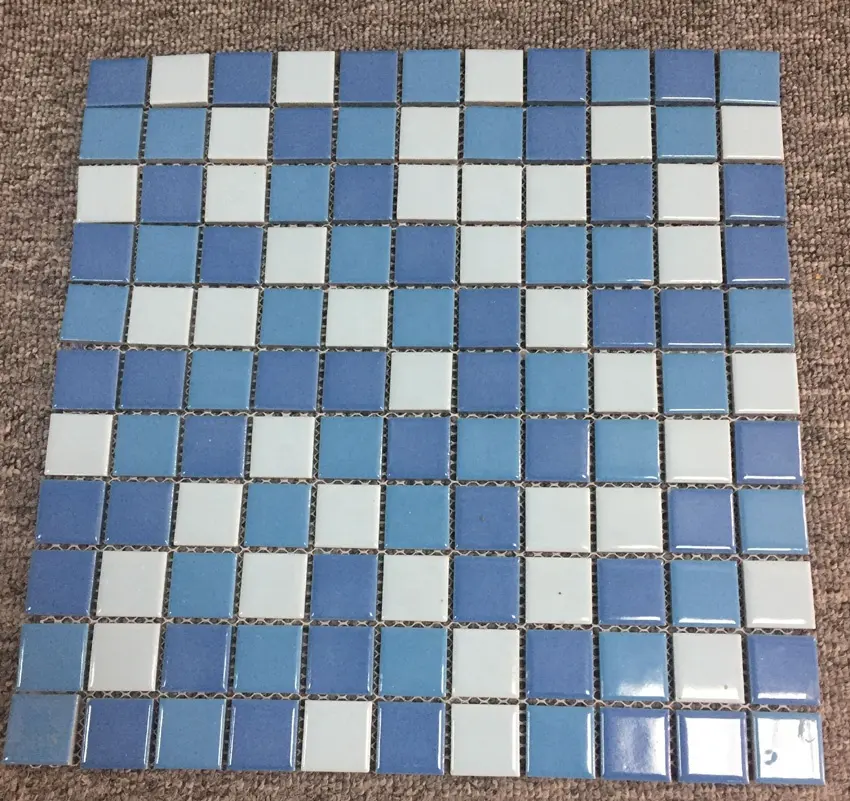 30x30cm cheap blue mosaic tile swimming pool tile