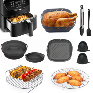 Reusable Food Grade Colorful Durable Round Adjustable Collapsile Custom Inch <strong>Silicone</strong> <strong>Air</strong> <strong>Fryer</strong> Pot Liners <strong>for</strong> <strong>Air</strong> <strong>Fryer</strong> - Product Image 1