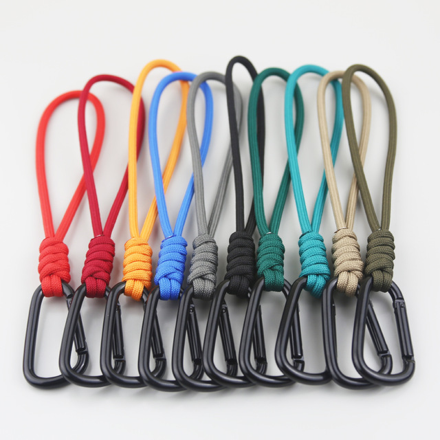 Waterproof Handmade Phone Lanyard Wristband Woven Polyester Anti-loss Phone Chain Strap Carabiner Suitable for Outdoor Camping