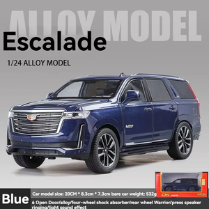 Modello di auto modellino 1:24 <span class=keywords><strong>Cadillac</strong></span> <span class=keywords><strong>Escalade</strong></span> con suono e luce in metallo modello di auto ornamento decorare il modello di Supercar - Product Image 5