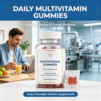 Gommes multivitaminées infusées de vitamine E et de complexe B, saveur naturelle de baies, sans sucre ajouté, faibles en gras, complément stimulant l'immunité