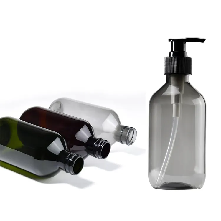 ירוק אפור חום מקלחת ג 'ל שמפו קרם ריק פלסטיק 500ml משאבת קרם בקבוק עם משאבת