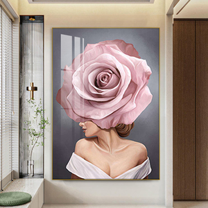 Bán buôn tùy biến động vật sư tử sơn trang trí nội thất sơn mới wallart phòng khách pha lê sứ sơn LED - Product Image 1