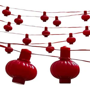 Chinese New Year Red Lantern Felt Lantern Red Festive Hanging Fu Character Lantern New Year Home Decor