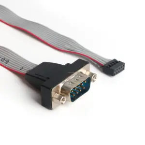 Изготовленный на заказ Удлинительный кабель Db9 последовательный порт плоский кабель Idc для компьютера