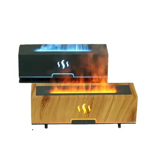에어 미니 LED 화재 야간 조명 디퓨저 180ml 블루 옐로우 불꽃 초음파 가습기 아로마 디퓨저