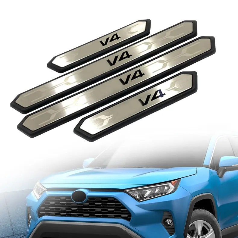 Couvercle de protection de seuil de porte de voiture en acier inoxydable pour Toyota RAV4 XA50 2019-2024 Accessoires extérieurs