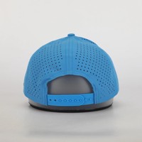 Casquette de baseball unisexe à 6 panneaux avec dos en maille respirante, ajustable, bleue, pour le printemps et l'été