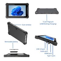 Tablette robuste Windows RT08J 8 pouces, Windows 11 Pro, 8 Go + 128 Go, résistante, 700 nit, lisible en plein soleil, processeur Intel N5100, tablette industrielle