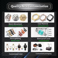 Fábrica de relojes ODM OEM, reloj personalizado de moda, sencillo, ultrafino de 6.8MM, con logotipo, estilo empresarial, informal, cuadrado, en caja de regalo para hombre.