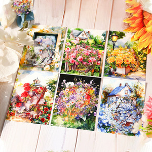 20 pegatinas por paquete Garden Impressions Collection Light Vintage Floral Material Stickers - Product Image 1