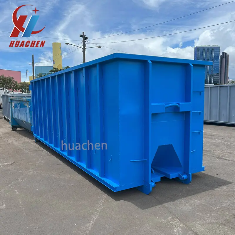 Huachen Fabriek Oem Zacht Staal Zwaar Buitenafval Recycling Stalen Rol Op Roll Off Container Haak Lift Container