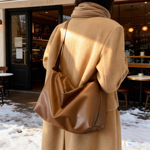 Sacs à bandoulière en PU souple pour femmes et filles, nouveaux sacs fourre-tout en cuir de grande capacité pour étudiantes, idéaux pour les voyages - Product Image 2