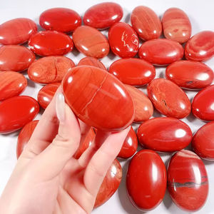 Piedra de Jaspe Rojo Natural de Alta Calidad al por Mayor, Gema Ovalada Semipreciosa para Sanación y Decoración - Product Image 1