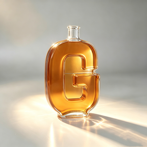 Botellas de Vidrio <span class=keywords><strong>con</strong></span> Formas Únicas, Variedad de Letras a Elegir, Botellas <span class=keywords><strong>con</strong></span> Etiqueta Personalizada OEM para Licor, <span class=keywords><strong>Vodka</strong></span>, Ginebra, Whisky, Tapa de Vidrio Personalizada - Product Image 5