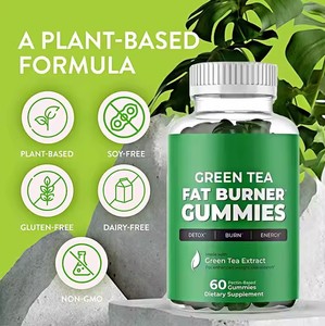 Vetverbrandende Gummies met Groene Thee Extract, voor een Platte Buik, Gewichtsbeheersing, Verbeterte Spijsvertering, Metabolisme en Gezondheidsondersteuning voor afslanking - Product Image 2