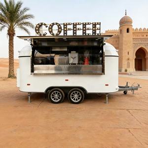 Chariots alimentaires mobiles personnalisables pour café, glaces, hot-dogs, vente en Chine, remorques de restauration BBQ - Product Image 3