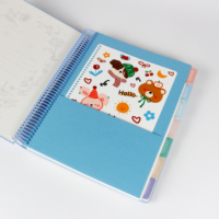 Carnet spirale A4 100 feuilles, message floral secret, pages à sept compartiments, style artistique, haute qualité esthétique, coffret cadeau