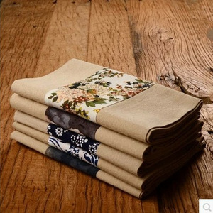 Chemin de table en lin, style traditionnel, lavable, accessoire pour cérémonie du thé, origine Anji, entretien lavage à la main - Product Image 1