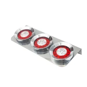 थोक उच्च गुणवत्ता वाले ऑटो लाइटिंग सिस्टम तीन गोल लाल और सफेद एलईडी टेल लैंप