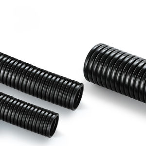 Plastique ondulé épaissi de tube de conduit électrique PA66 noir avec tuyau fileté et <span class=keywords><strong>gaine</strong></span> de câble ouverte - Product Image 5